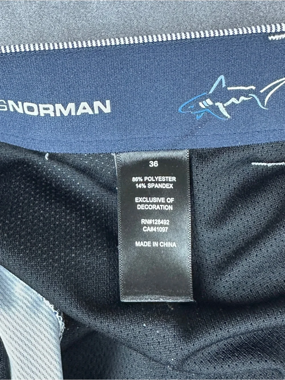 Greg Norman ML75 Microlux Striped Golf Shorts Blue White Size 36 TL109548